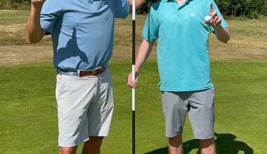Auckland father and son duo, Jim and Blake Rohrstaff (pictured), defied 17 million-to-one odds by making aces on consecutive shots