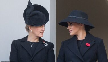 According to friends of Duchess Sophie, she was also ‘relieved’ that her move up the royal ranks means she no longer needs to curtsey to Meghan Markle