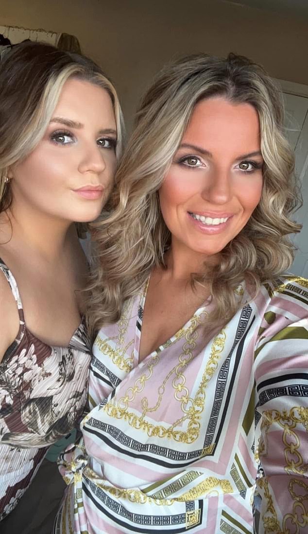 Victoria Collins, who was diagnosed with stage three bowel cancer, with one of her daughters