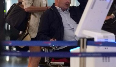 Eamonn Holmes, 65, and girlfriend Katie Alexander, 43, were spotted at Heathrow Airport on Saturday as they prepared to jet off on a 'luxurious Greek getaway'.