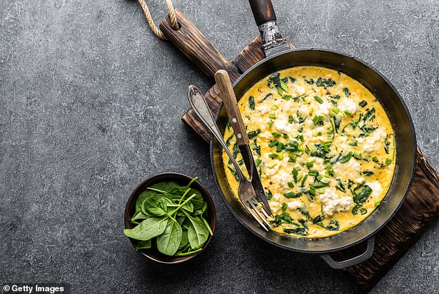 Breakfast is straightforward – even Jane can rustle up an omelette with spinach and mushrooms