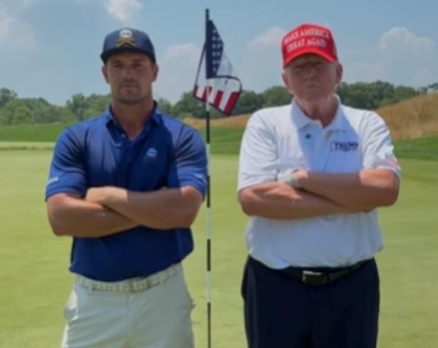 DeChambeau's video of him playing a round on his channel with US president Donald Trump got more than 15million views