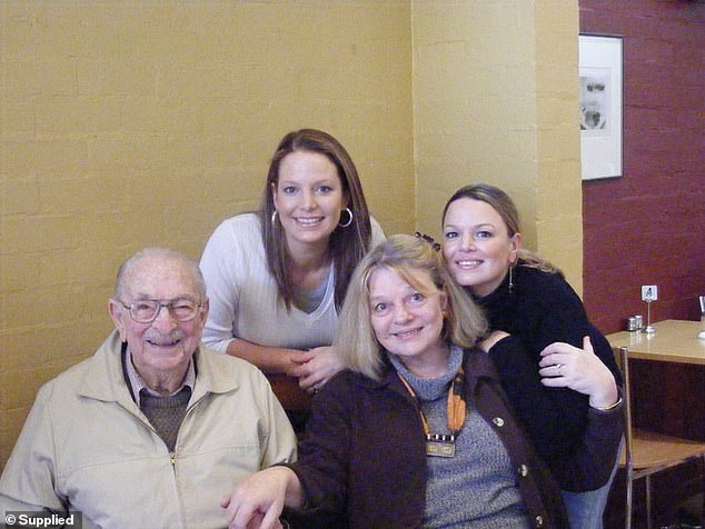 'I wouldn't be here if it weren't for my dad and my daughters,' says Libby, pictured with her father, left, and two daughters