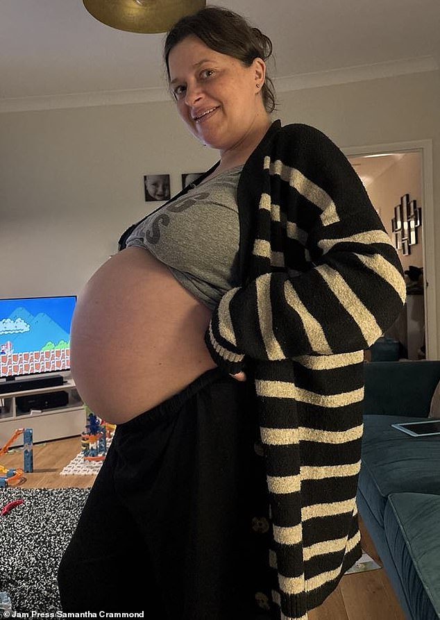 Samantha Crammond she discovered she was pregnant in a supermarket toilet on her 46th birthday