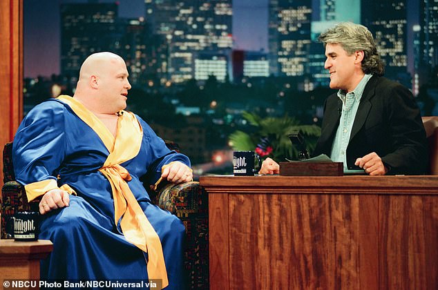 Eric "Butterbean" Esch during an interview with host Jay Leno on May 10, 1996