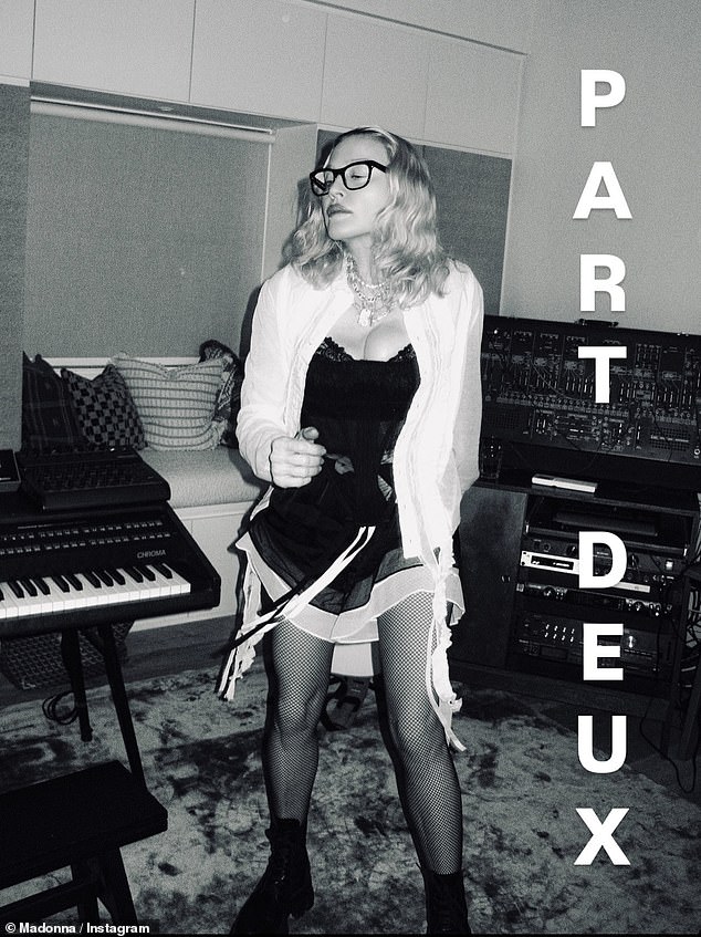 Madonna sent fans into a frenzy as she teased her upcoming new music in new social media snaps on Instagram on Tuesday