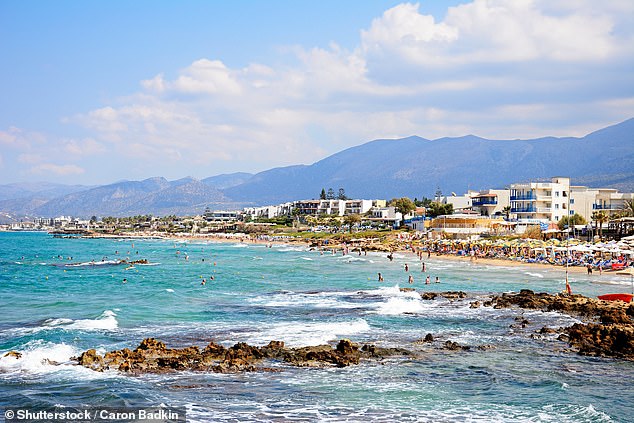 A powerful 5.3 magnitude earthquake struck Greece today between the islands of Crete (pictured) and Antikythera