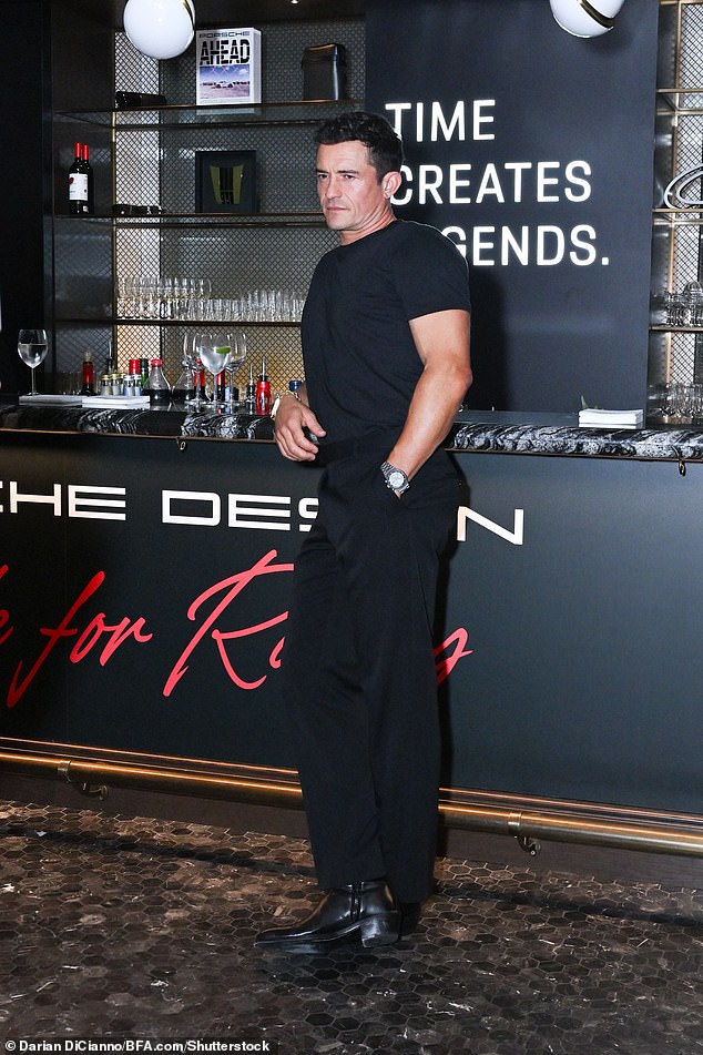 The A-list actor posed for photos on his arrival