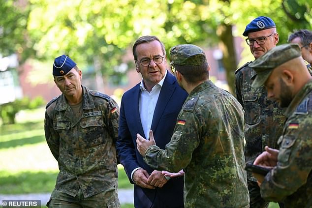 Defence Minister Boris Pistorius visits a paramedic academy of the German army, Bundeswehr, in Munich