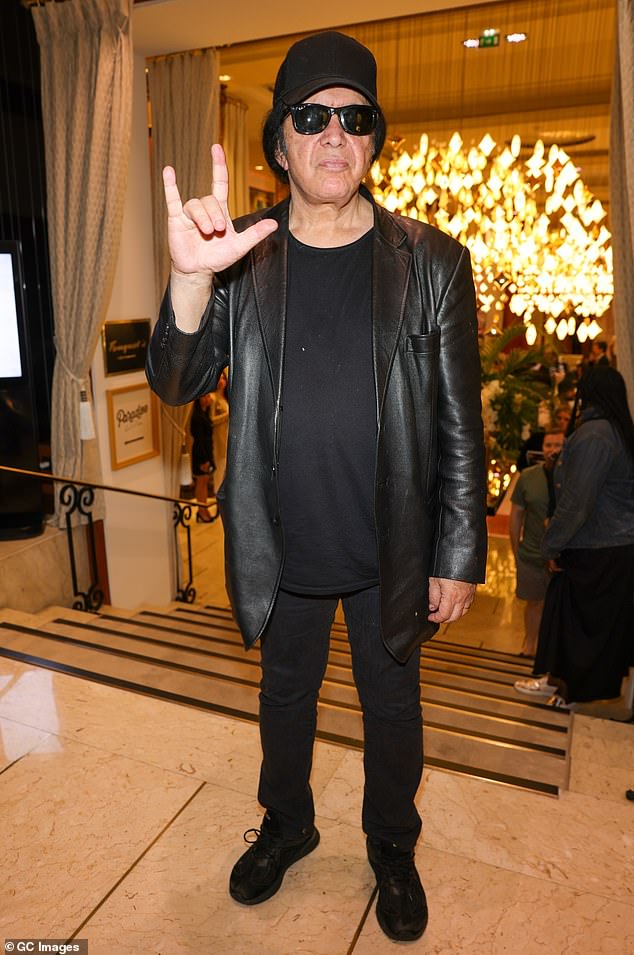 Simmons, who played bass and shared vocals with Paul Stanley in the band, pictured in 2023