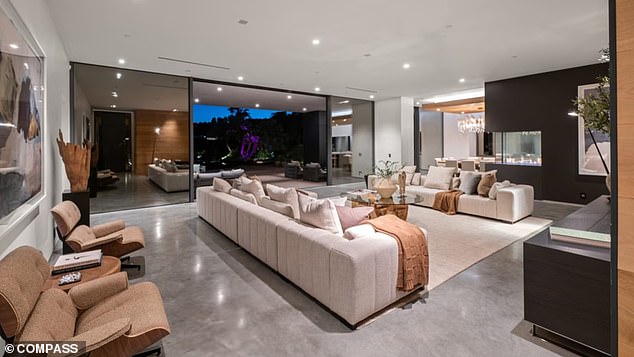 The 7,741 square foot Beverly Hills home has four bedrooms and five bathrooms, and was built in 2017