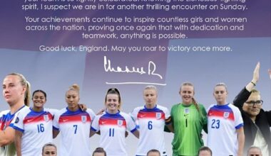 Lionesses fans have complained that Michelle Agyemang has been left out of the Royal Family's good luck message for the Euros final