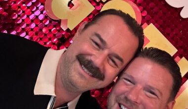 The real Danny Dyer has reacted to his own lookalike competition as he shared his shock at the unexpected winner as he joked 'did you nick it?' (Danny Dyer pictured with the winner Mike)