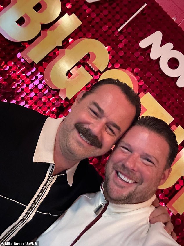 The real Danny Dyer has reacted to his own lookalike competition as he shared his shock at the unexpected winner as he joked 'did you nick it?' (Danny Dyer pictured with the winner Mike)