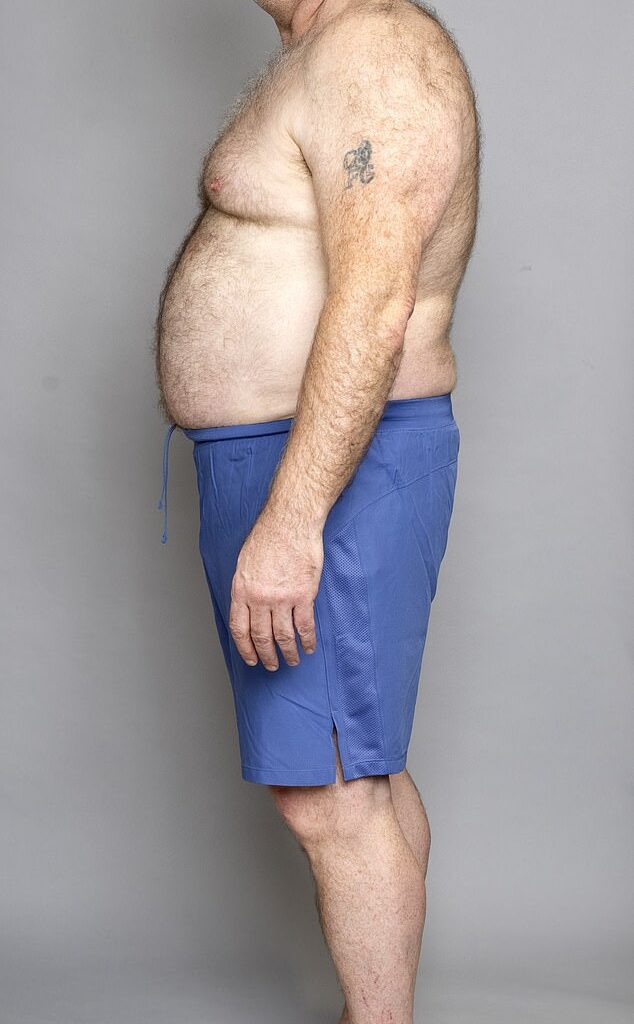 Donal Macintyre before starting his diet, at 17st 7lb