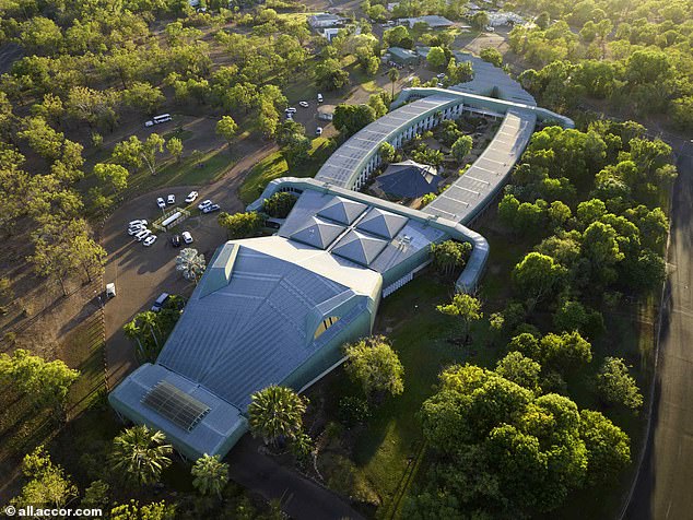 He visited a number of popular NT tourist spots including the Mercure Kakadu Crocodile Hotel