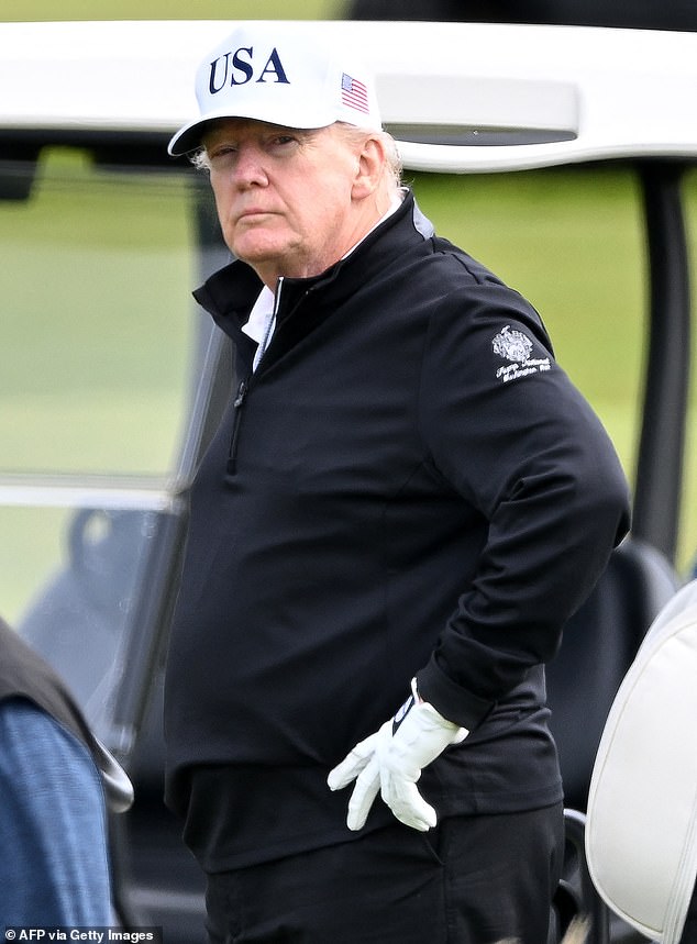 Trump takes a break from golf to meet EU chief in Scotland and salvage $2trillion trade relationship