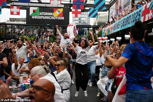 Fans of the Lionesses appeared confident as they started dancing and cheering as the match went into extra time