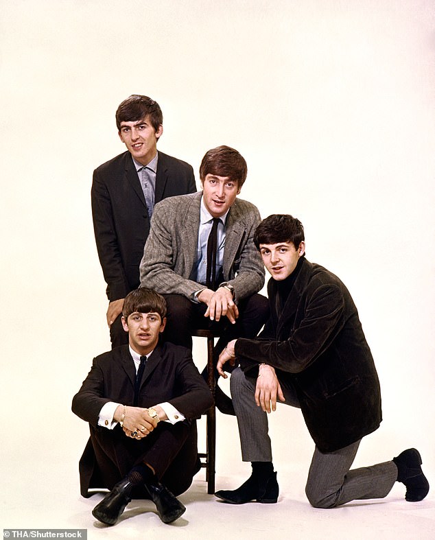 (left to right) Ringo Starr, George Harrison, John Lennon and Paul McCartney in a Beatles publicity picture from 1963