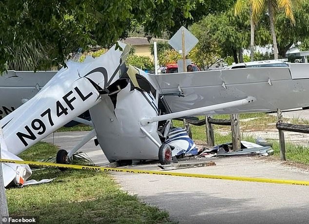 Seven people rushed to hospital after airplane collides with CAR near Florida airport