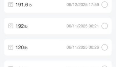 Among the data that is shared to the wife's iPhone, there is a repeated weight of around 86kg (190lbs), as well as what appears to be a much lighter mass of about 54kg (120lbs) that takes a measurement at 00:25 - leading her to believe her husband was cheating