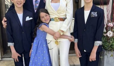 Jessica Mulroney has split from her husband after 16 years of marriage, according to sources in PageSix (pictured together, with their three children)