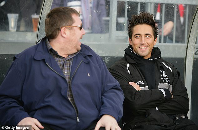 Henry enjoying a laugh in 2005 at Ospreys, one of 11 clubs he played for during his career