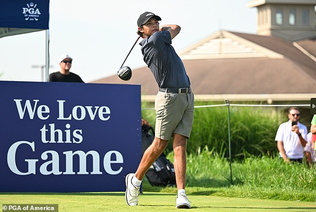 Charlie Woods exploded into form during the second round of the Junior PGA Championship