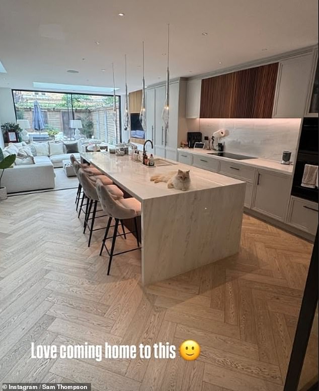 In a series of snaps on Instagram Stories, Sam showed off the cosy interior of his home, which he's been renovating following his split from Zara