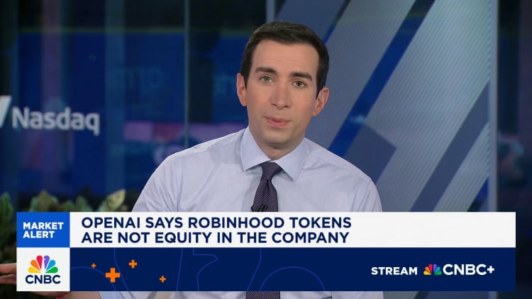 OpenAI says Robinhood tokens are not equity in the company