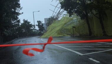 Typhoon Wipha Hong Kong China