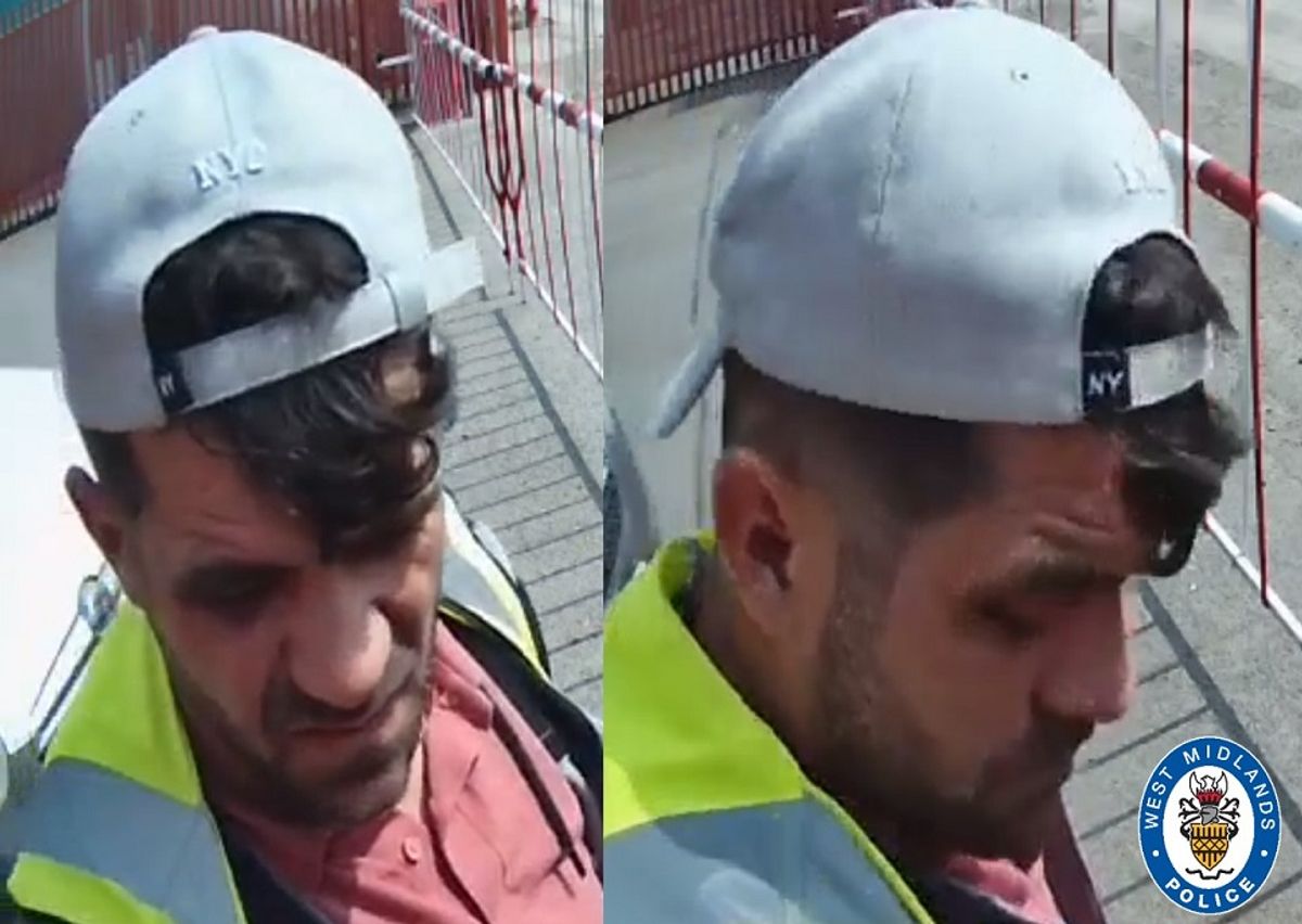 The man police want to speak to after a robbery at an industrial premises in Smethwick