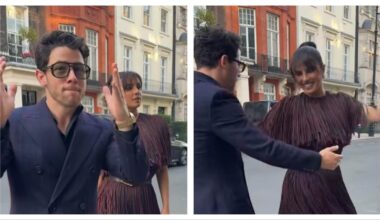 Priyanka Chopra grooves to Camila Cabello's Bam Bam on London streets; Nick Jonas cheers for her. Watch | Bollywood