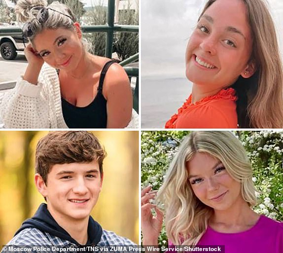 Mandatory Credit: Photo by Moscow Police Department/TNS via ZUMA Press Wire Service/Shutterstock (13689253o) The four University of Idaho students stabbed to death in November, were Kaylee Goncalves, top left; Xana Kernodle, top right; Ethan Chapin, bottom left; and Madison Mogen, bottom right. Idaho College Student Murders: Suspect Caught, Moscow, USA - 30 Dec 2022