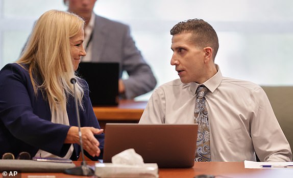 Brian Kohberger, charged in the murders of four University of Idaho students, appears at the Ada County Courthouse, Wednesday, July 2, 2025, in Boise, Idaho. (AP Photo/Kyle Green, Pool)