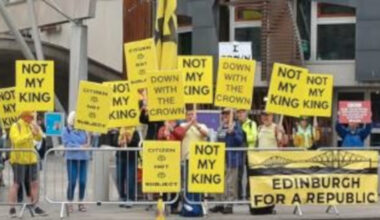 “Not my King” - Anti-monarchy group protests as King Charles visits Edinburgh for Holyrood Week 