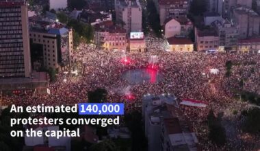 EU condemns 'hatred and violence' amid Serbia protests