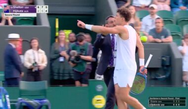 'Beyond comprehension' - Furious Ben Shelton is held back as he yells at rules official while being ordered off Wimbledon court
