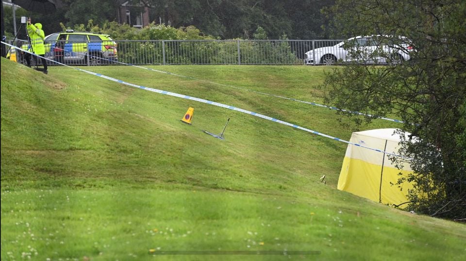 Police are investigating after the sudden death of a man in what is believed to be a tragic workplace accident at Killyclogher Primary School , Omagh, County Tyrone.