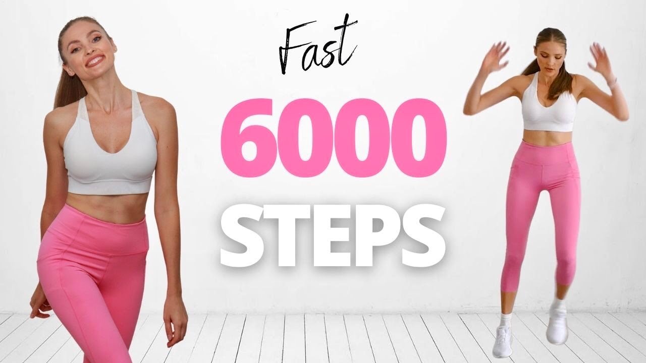 Fast 6000 Step Challenge in 40 Min / Walking Workout For Weight Loss / Knee Friendly Workout - YouTube