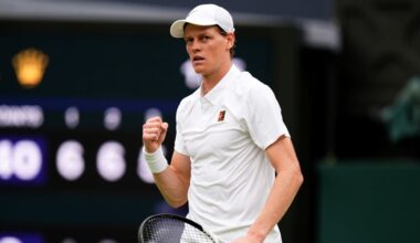 Jannik Sinner on course to break 47-year Grand Slam record after latest win at Wimbledon