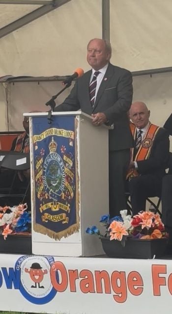 Jim Allister speaking in Glasgow