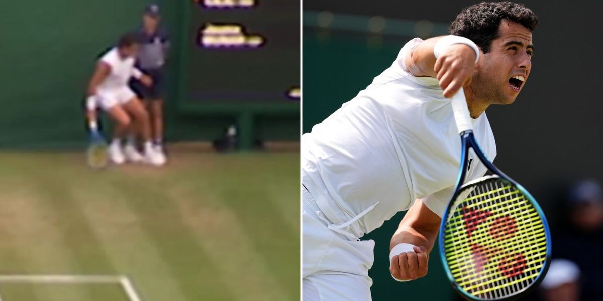 Tennis star rages at umpire after colliding with Wimbledon ball boy during point