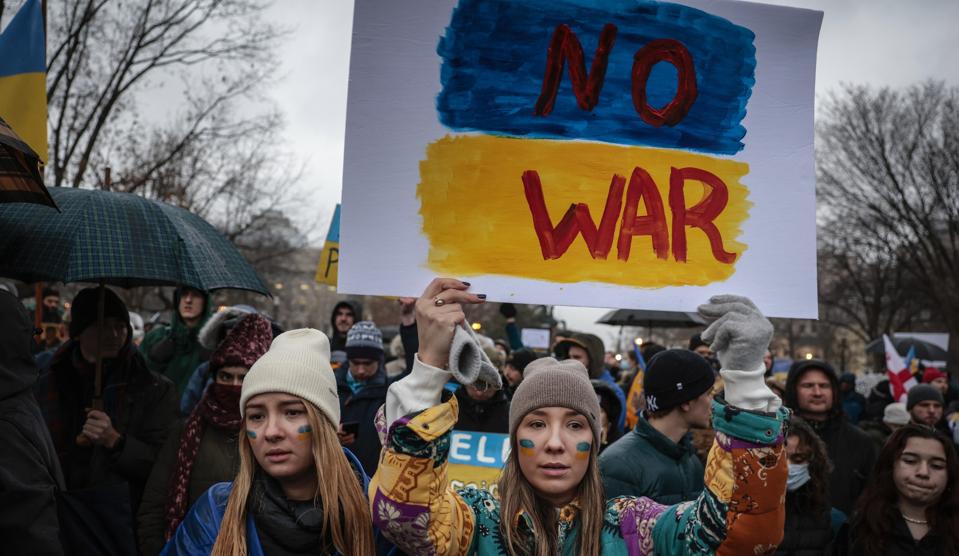 Protestors Gather In Washington DC After Ukraine Invasion