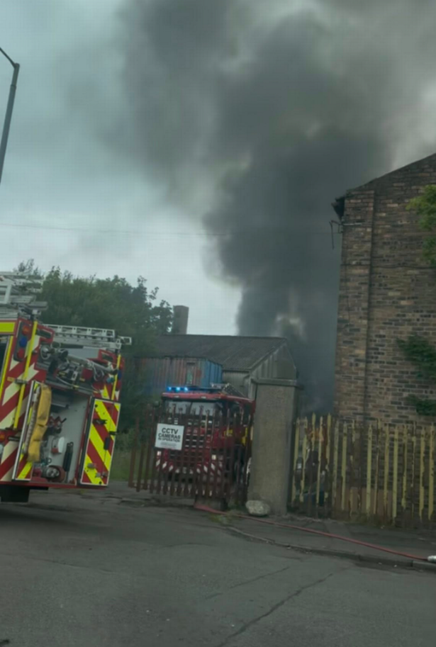 Fire crews at the scene