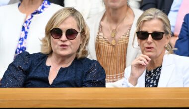 Duchess of Edinburgh pictured with her loyal lady-in-waiting at Wimbledon