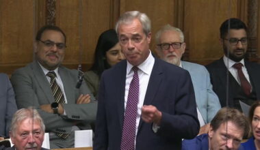 ‘Will you shut up’: Farage’s anti-Macron speech drowned out | News