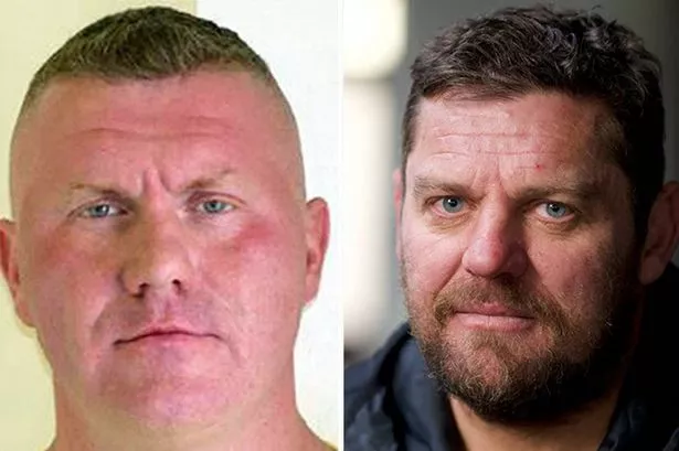 Damian Sharp (R) was a firearms officer with West Yorkshire Police tasked with finding the shotgun used by Raoul Moat (L)