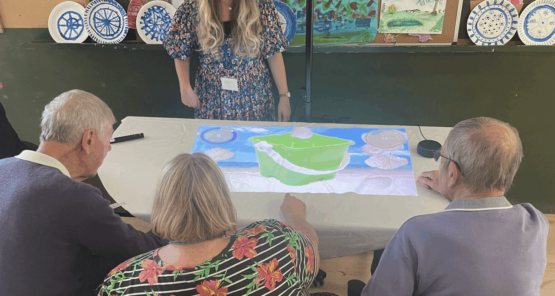Projector brings games and joy to dementia patients