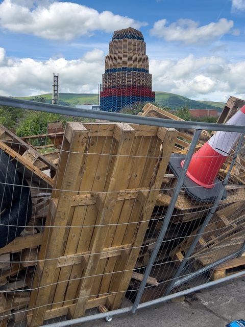 The bonfire site in the Village area. Credit: Jonathan Porter/PressEye
